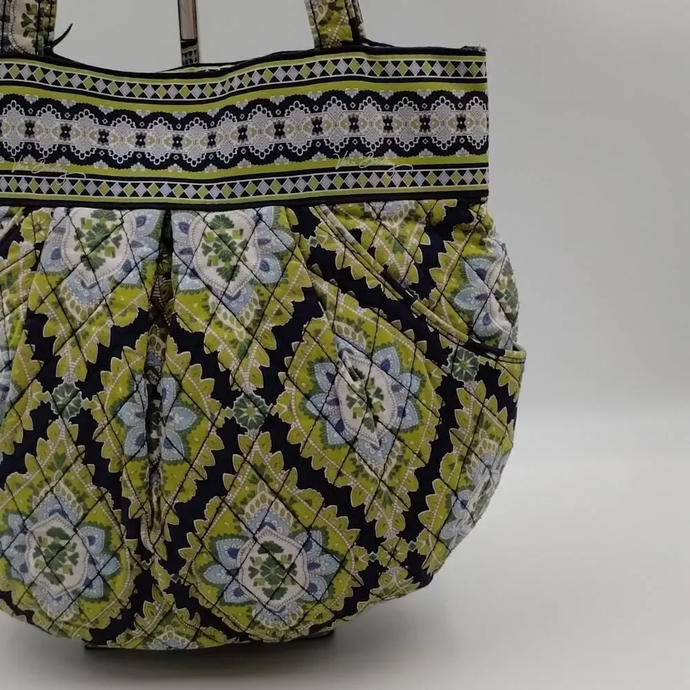 Vera Bradley Cambridge Print Retired Shoulder Bag Cloth Quilted